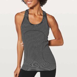 Lululemon | Black & White Stripped Swiftly Tech Racerback